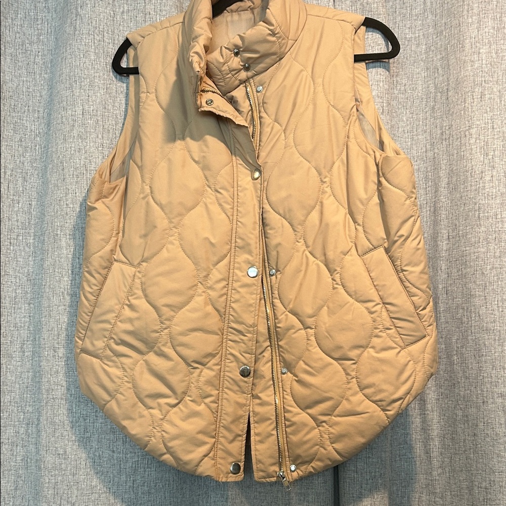 Amazon Tan Quilted Vest for Women